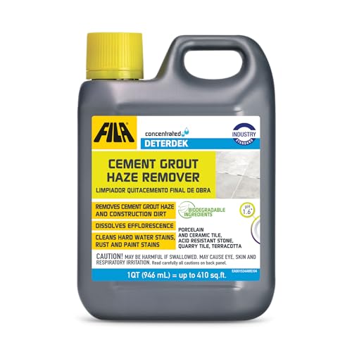 FILA Surface Care Solutions DETERDEK Cementitious Grout Haze Remover, Effective Against Rust Stain, 1 QT