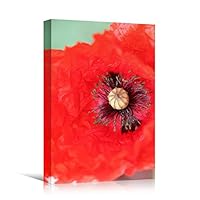 Canvas Wall Art Red Petal Close Up Bedroom Close Up Colorful Floral Multicolor Petal Photography Romantics - 12x18 inches