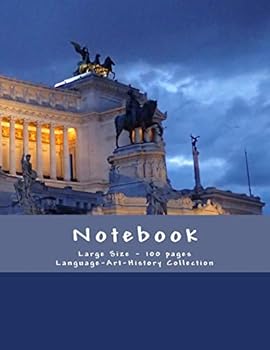 Paperback Notebook - Large Size - 100 pages - Language-Art-History Collection: Original Design 7 Book