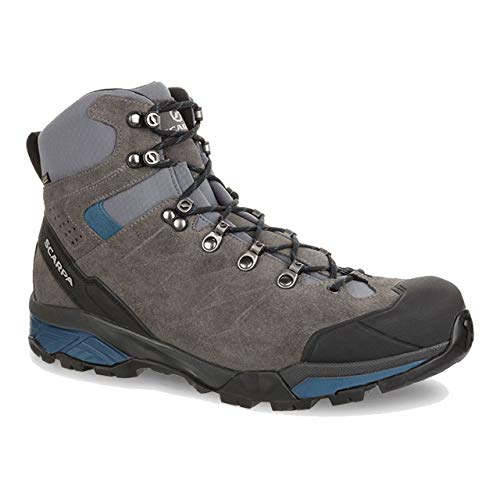 SCARPA Men's ZG Trek GTX Backpacking Boot - Titanium/Lake Blue - 10.5