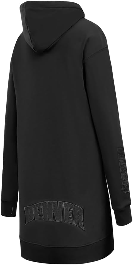 Womens NBA Classic Triple Black Hoodie Dress - Image 4