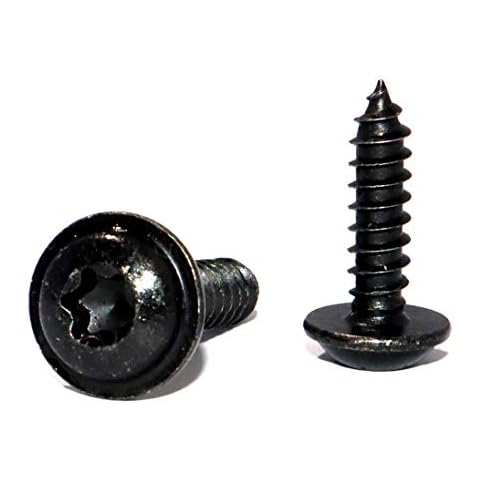 Blechschrauben 4,8x16 DIN 968 Stahl verzinkt schwarz TX Flachrundkopf Stückzahl 25 Flachrundkopfschraube Flachkopf Cover