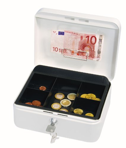Wedo 145200H Caissette à monnaie à 5 compartiments avec clip 20 x 16 x 9 cm Blanc