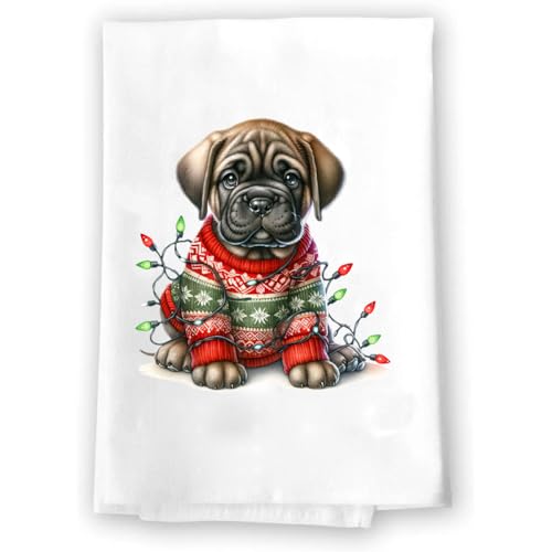 Adorable Christmas Sweater Kitchen Hand Towel Canecorso