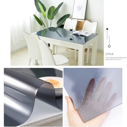 Protege Table PVC pour Eviter les Rayures Nappe Transparente Rectangulaire Epaisse