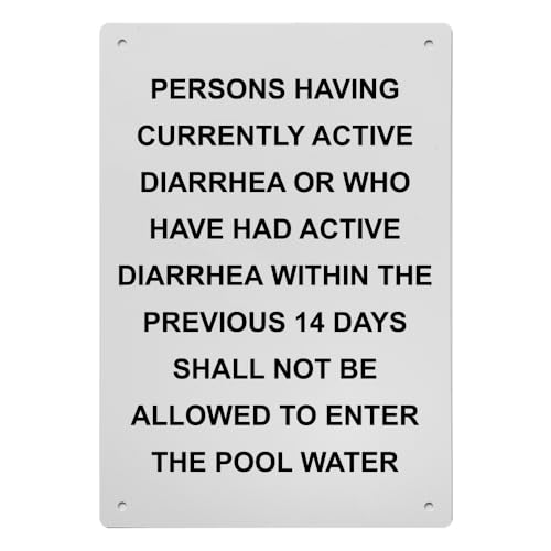 Persons Having Currently Active Diarrhea Sign, 8.5 x 11 in