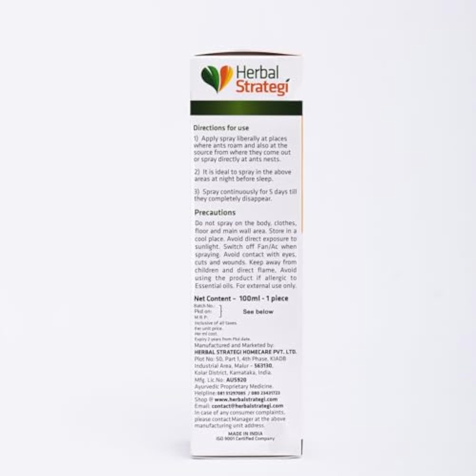 SHUU Ant Repellent Spray 100ml Pack of 2