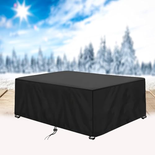 Mantel impermeable rectangular de 40x30 cm negro y protector de mesa para jardín exterior 3