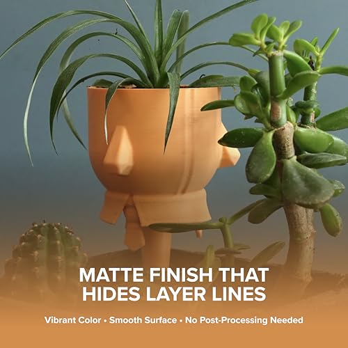 Image of Polymaker Panchroma Matte PLA Filament, Matte Pastel Peach 1.75mm 1kg 3D Printing Filament, Formerly Polyterra Matte 3D Printer PLA Filament, Fit Most FDM 3D Printers, 1kg Spool (2.2lbs)