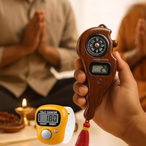 Image of FreshDcart Manual Tally Counter & Finger Hand Strap Counter with LCD Display, Reset Button Electronic Clicker for Mantra Jaap, Meditation, Sports & Counting (Combo)