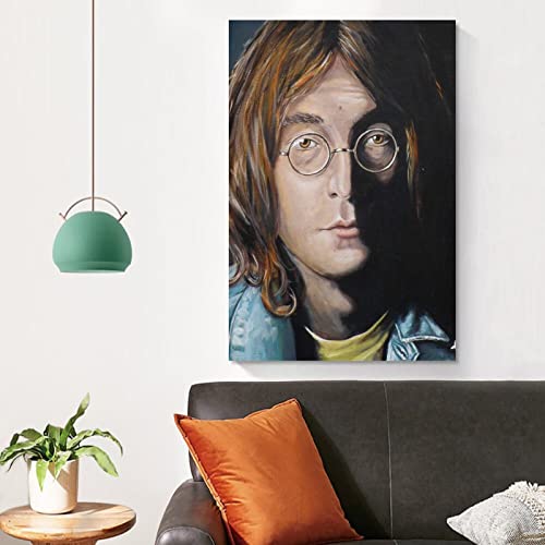John Lennon (3) Poster vintage sur toile sans cadre pour décoration murale 60 x 90 cm - Les Beatles, Paul McCartney, John Lennon, RIngo Starr, George Harrison John Lennon (3) Poster vintage sur toile sans cadre pour décoration murale 60 x 90 cm – Image 5