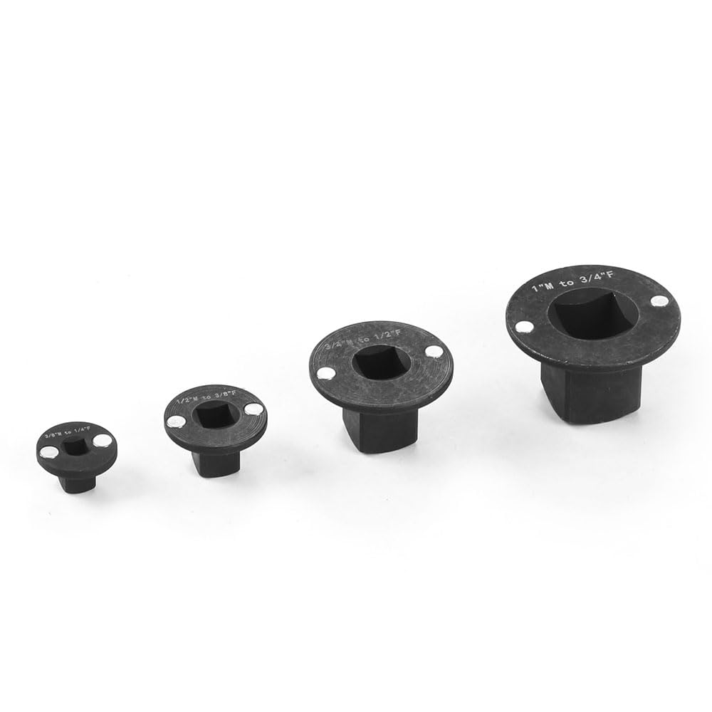 Adaptador de enchufe de impacto de perfil bajo, reductor de accionamiento (3 piezas, juego de 3/10.2 cm a 1/5.1 cm), (1/5.1 cm a 3/20.3 cm), (3/20.3 cm a 1/10.2 cm)