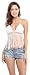 Women's Sexy Crochet Knit Halter Tassel Bralette Crop Blouse Fringe Tassel Bikini Bra,White,One Size
