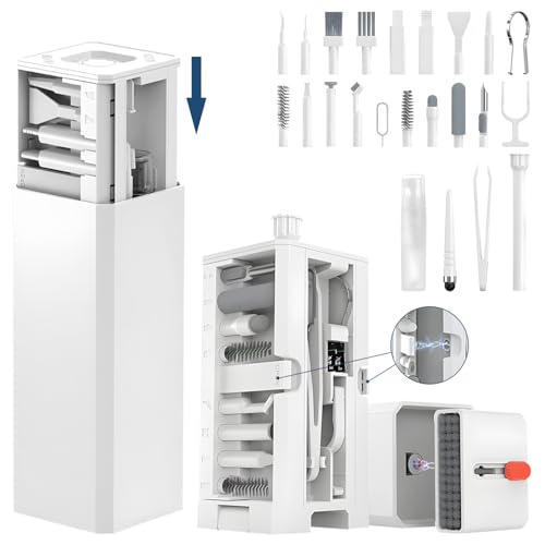 Limpiador Teclado 32 in 1 Kit Limpieza PC Multifuncional Portátil de Limpieza Accesorio Limpieza para AirPods, Kit Limpieza para Ordenador, Auriculares, Teléfonos, Cámaras, Pantalla