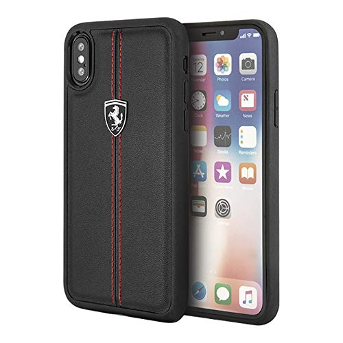 Ferrari Cg Mobile Logo Leather Back Cover For Iphone Xs