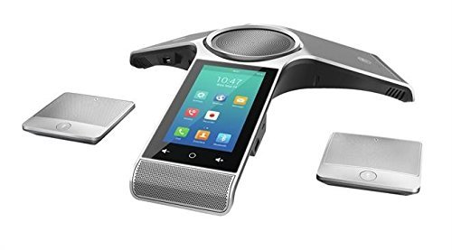 Yealink CP960-WirelessMic Conference IP Phone, 2 Wireless Expansion Microphones. 5-Inch Color Touch Screen. 802.11ac Wi-Fi, 802.3af PoE, Power Adapter Not Included (Renewed)