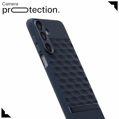 Image of Pikkme Back Cover for Samsung Galaxy M36 5G Camera Protection 3D Hexa Cube Design Silicone Protective Bumper Case (Blue)
