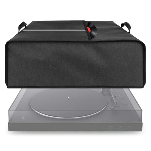 Kingshion Turntable Dust Cover, Record Player Protective Case Compatible with SL-Q300/SL-B250 /SL-B260/SL-BD20/SL-BD27/SL-BD35/SLD-20/SL-PC11/SL1200/SL1210 Pioneer PLX 1000-Dark Grey