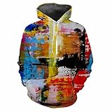 Photo Gallery xinruyi felpa sportiva casual con cappuccio e maniche lunghe con motivo pigmentato stampato in 3d colorato, felpa con cappuccio da uomo e da donna Photo Gallery xinruyi felpa sportiva casual con cappuccio e maniche lunghe con motivo pigmentato stampato in 3d colorato, felpa con cappuccio da uomo e da donna