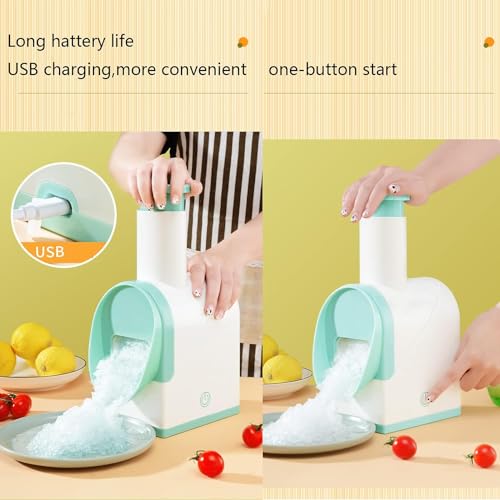 Image of Ice Shaver with Built-in Rechargeable Batteries, Perfect for Outdoor and Home Use, Portable Shaved Ice Machine, Snow Cone Machine, Smart Ice Crusher