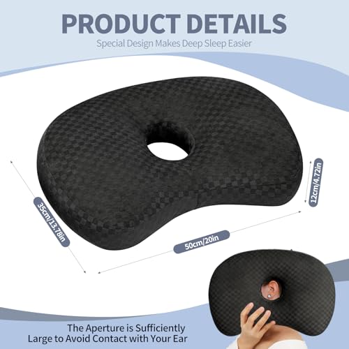 Coussin pour oreilles percées haut de gamme en coton et polyester modulable