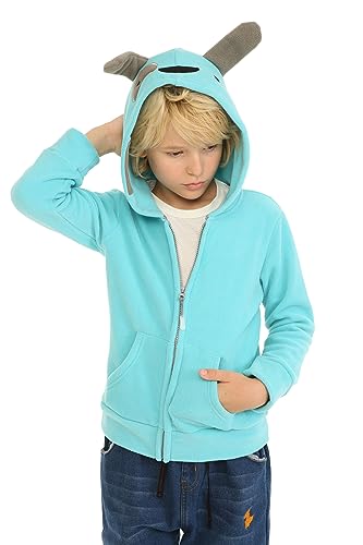 Mud Kingdom Fleece Hoodies Jacket for Boys Girls Full Zipper Long Sleeve Happy Halloween4