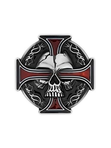 HAQUIL Skull Skeleton Celtic Viking Cross Belt Buckle Western Scottish
