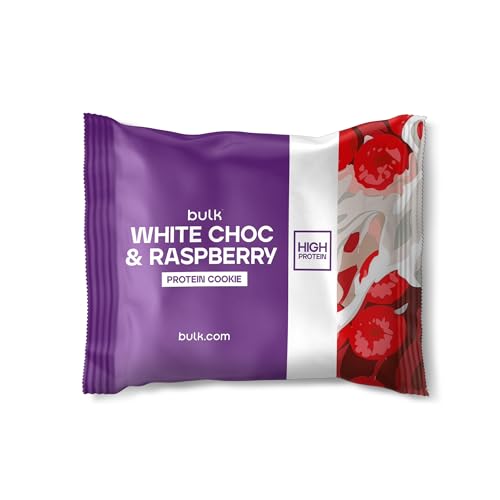 Bulk Protein Cookie, Kekse, Weiße Schokolade und Himbeere, 12 Stück, Verpackung Kann Variieren