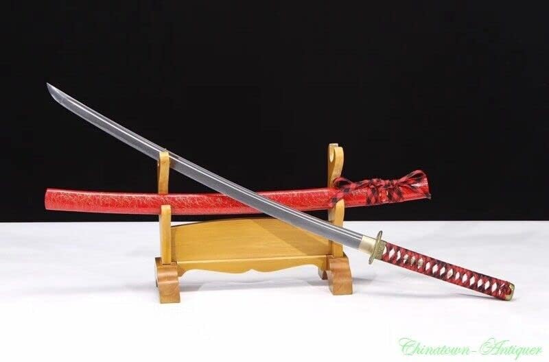 Miniatura 9 de GLW Espada de acero de alta velocidad de espiga completa Espada japonesa Katana Sharp Combat Ready #2743