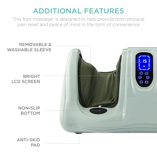 Image of Best Choice Products Shiatsu Foot Massager for Pain Relief, Plantar Fasciitis, Neuropathy, Blood Circulation, Remote Control w /Compact Design - Sage