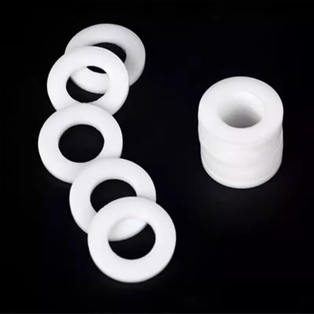 Podkładka płaska okrągła， 50 szt., ID 6 8 10 mm Uszczelka dystansowa do manometru, grubość 2 mm Plastikowy pierścień uszczelniający(27x47x2)