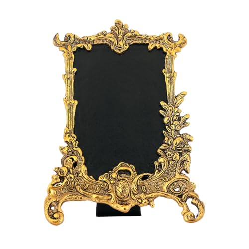 Image of LABHCART Vintage Baroque Style Tabletop Rectangular Photo Frame, Gold Decorative Table Frame, 21 x 16 cm