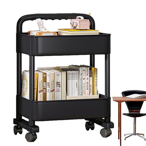 Carrinho de estante móvel,Carrinho de armazenamento rolante - Organizador de de escritório móvel com