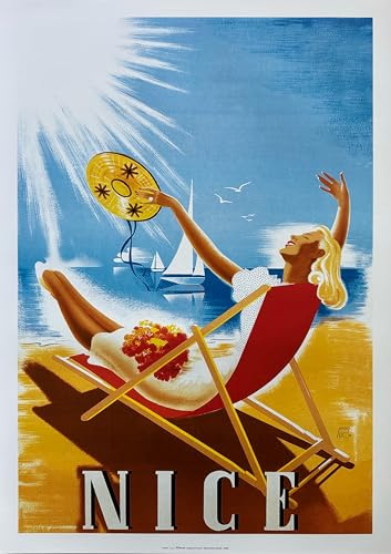 Poster Nice Transat Jean Luc SNCF 50x70cm impression de grande qualite
