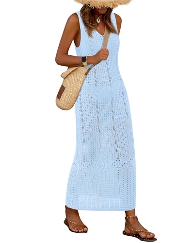BTFBM Crochet Swimsuit Coverup for Women Summer...