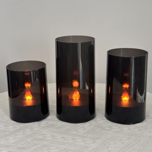 Image of 3 Pcs Flameless Candles with Remote Control, Battery Operated Candles LED Pillar Candle with Timer, for Wedding Table Home (FlameJump01)