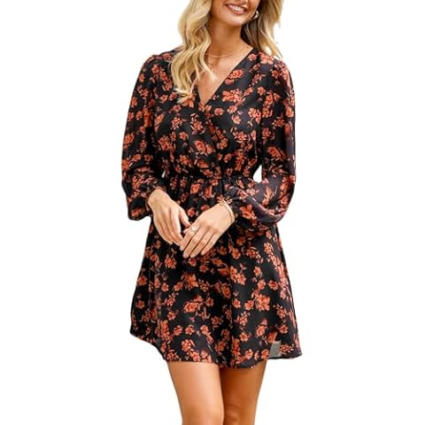 CUPSHE Ditsy Floral Mini Dress with V Neck Cover