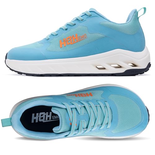 HQHEMO Women Wide Toe Box with Arch Support Walking Tennis Shoes Zero Drop Wide Width Sneakers for Running Lightweight Athletic Shoes