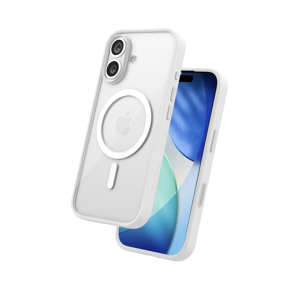 FLOLAB Surtect Tri-Fusion Magnetic for iPhone 17 Case Protective Slim Design Magsafe Compatible Military Grade - White Clear