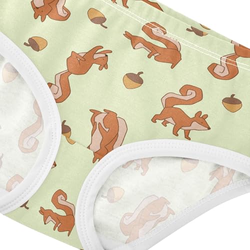 Girls' Underwear Squirrel Cotton Stretch Comfort Toddler Panties4