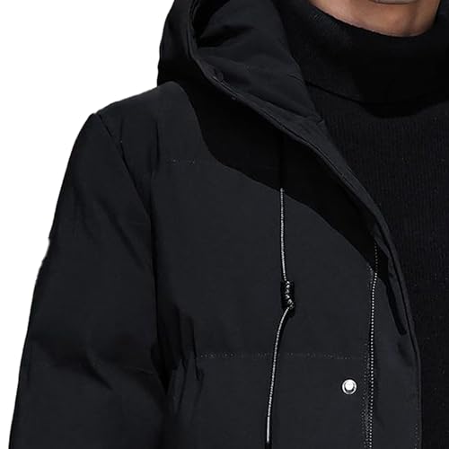 JEShifangjiusu Men'S Winter Down Coats Water-Repellent Windproof Thicken Parkas Casual Long Hooded Padded Puffer Jacket 5