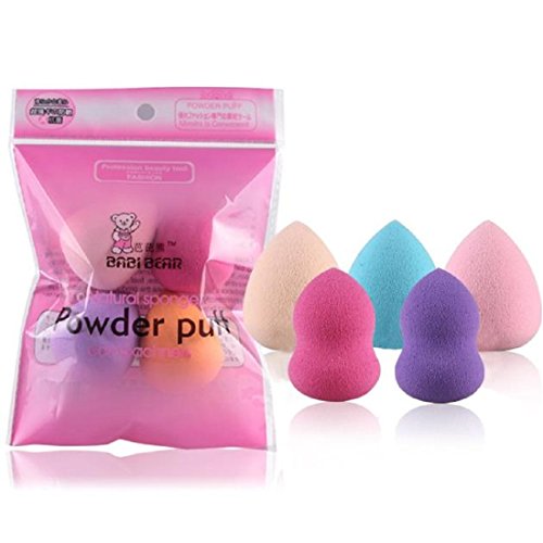 Sponges,YJM 5PCS Pro Beauty Flawless Makeup Blender Foundation Puff Multi Shape Sponges