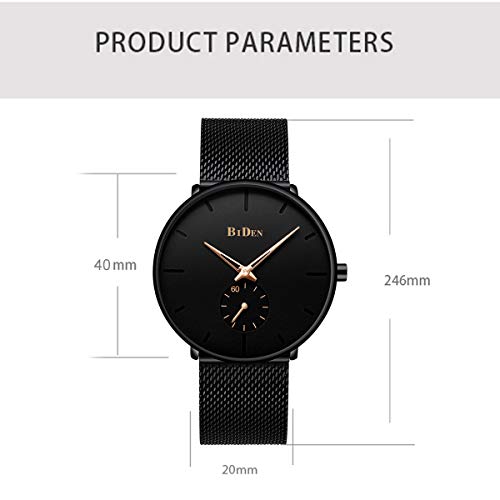Mens Watches Fashion Simple Minimalist Waterproof Quartz Analog Watch Designer Luxury Business Classic Wrist Watch - Gold