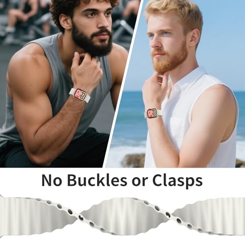 Ocean Solo Loop Bands Compatible with Apple Watch Band for Women Men 38mm 40mm 41mm 42mm, Soft Silicone Waterproof Stretchy Strap for iWatch Series 11 10 9 8 7 6 5 4 3 SE - image 7