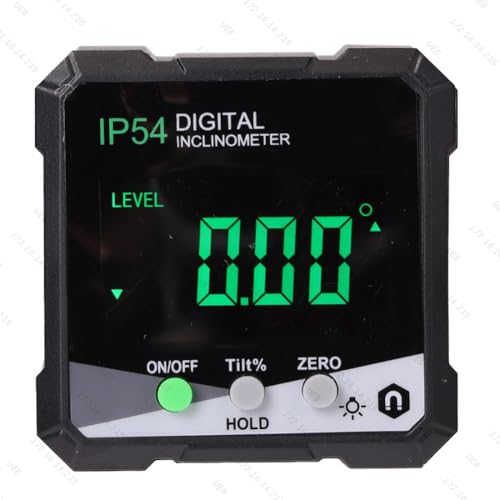 Buscador de ángulo digital impermeable con pantalla LCD para carpintería y transportador de inglete