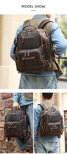 Sac à dos voyage cuir protégeant votre ordinateur portable - 4
