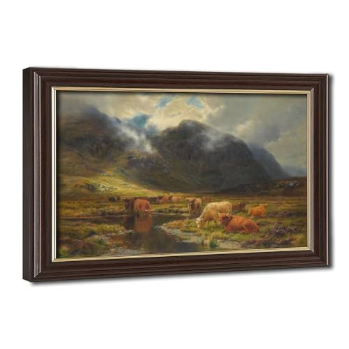 Toile de bovins Louis Bosworth Hurt au rendu artistique exceptionnel pour bureau