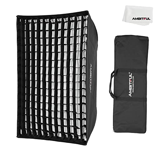 AMBITFUL FW60x90 60x90cm Wabengitter Bowens Softbox, mit Wabengitter + Tragetasche, für Bowens Mount Lampe.