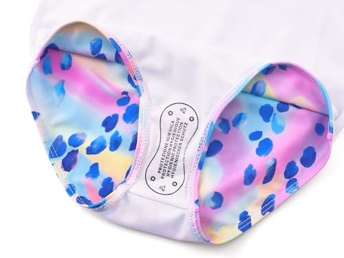 Image of Girls One Piece Swimsuits Adjustable Double Strap for Kids Palm Tree Print Toddler Bathing Suit Size 2T-10