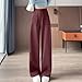 Business Casual Pants for Women High Waisted Wide Leg Dress Pants Fashion Loose Comfy Straight Trousers with Pockets